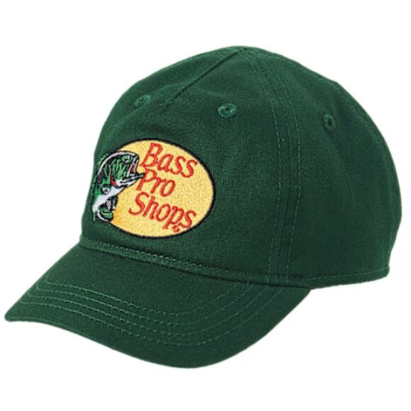 Bass Pro Shops Green Embroidered Bass Logo Adjustable Baseball Hat - Picture 1 of 7